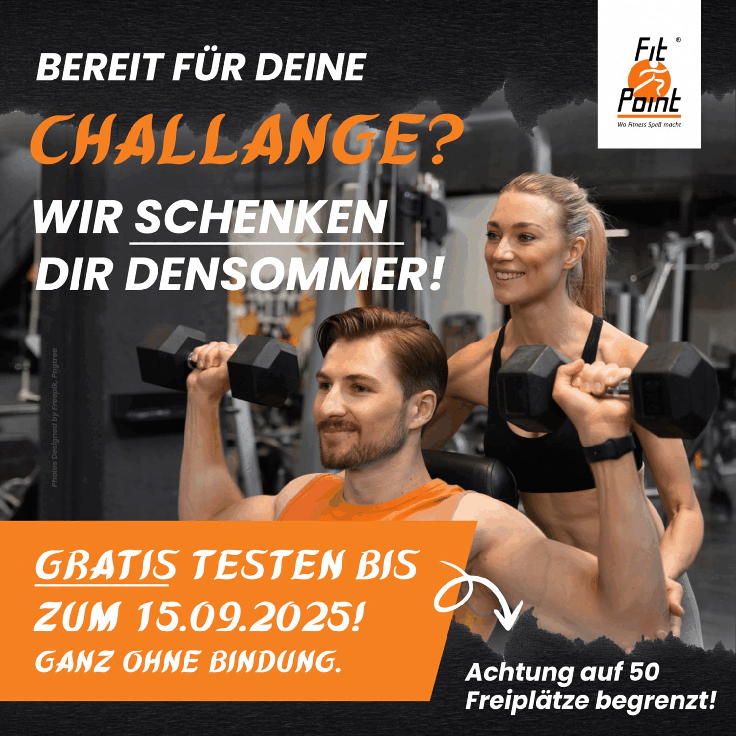 Bereit für Deine Challange? Fit Point schenkt Dir den Sommer